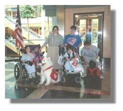 Photo: Family outing at the Mall with Service Dogs Dakota and Magic